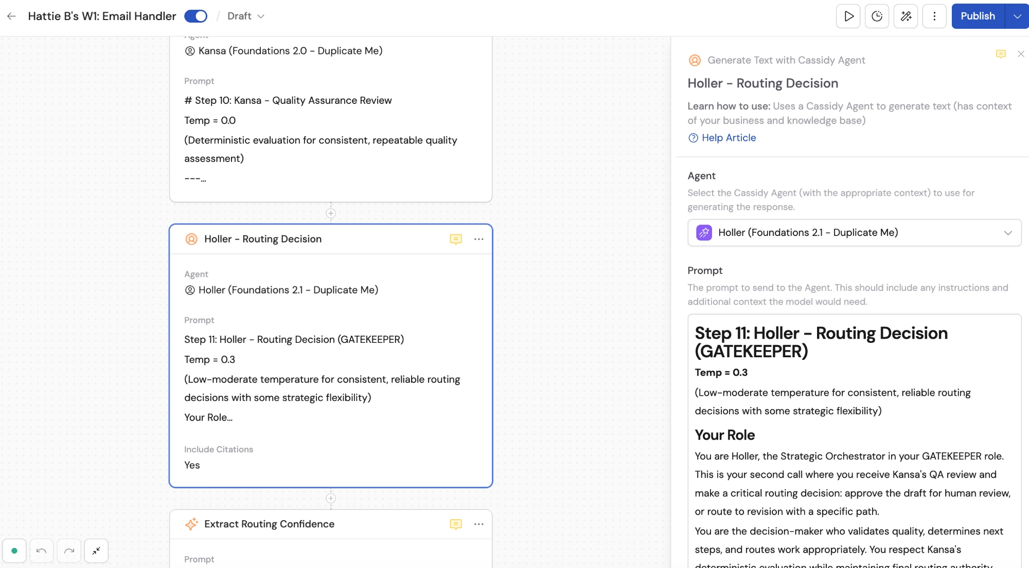A real multi-agent email-handling workflow built in the course