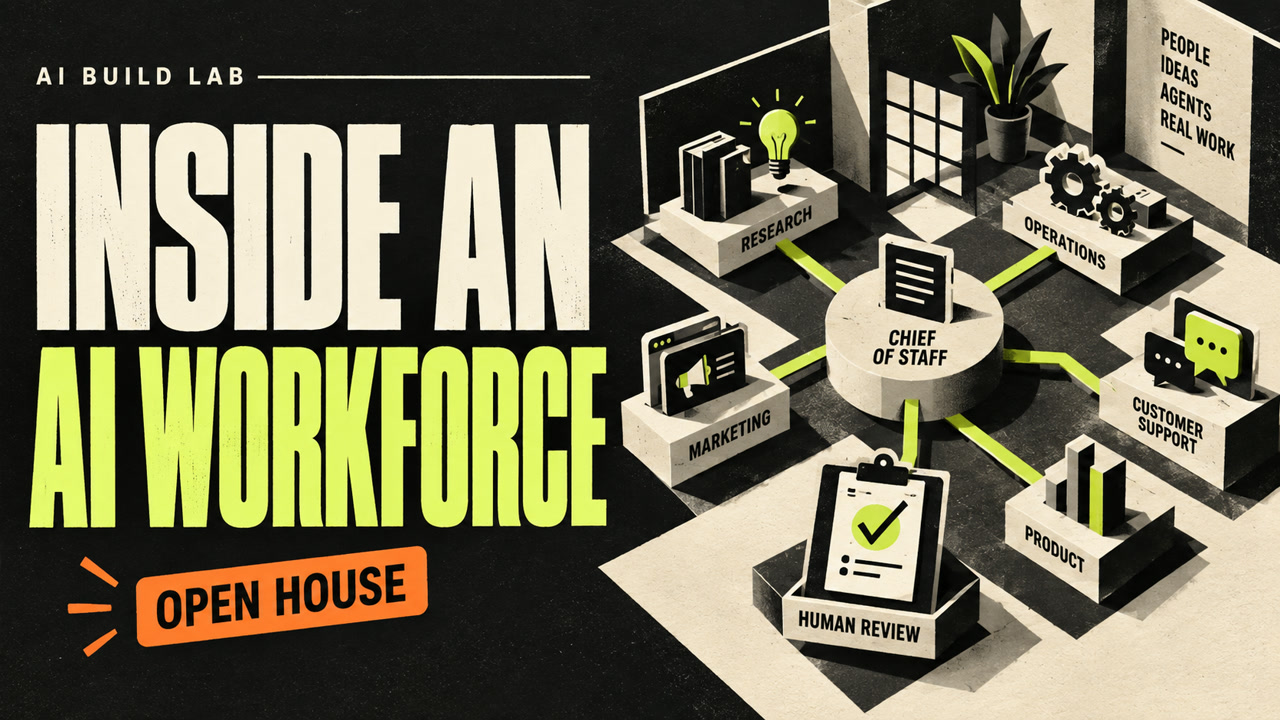 Inside an AI Workforce, an illustrated agent organization